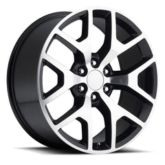 22x9 Aluminum Wheel with 6x5.5 Bolt Pattern - Gloss Black Machine Face