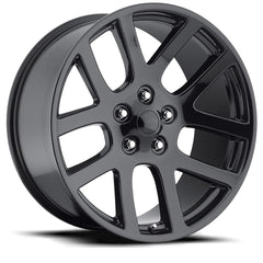 20x9 Gloss Black Dodge Ram SRT-10 Style Wheels (FR60, 5x139.7, +25 Offset)