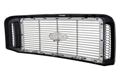 FRONT GRILLE -  BLACK/PAINT TO MATCH SURROUND WITH CHROME BILLET -  FOR - FO1200458 for Ford F-250 2005-2007