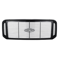 FRONT GRILLE -  BLACK/PAINT TO MATCH SURROUND WITH CHROME BILLET -  FOR - FO1200458 for Ford F-250 2005-2007