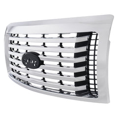 FRONT GRILLE -  FOR XLT AND XTR MODELS -  CHROME BILLET STYLE [6 NARROW - FO1200531 for Ford F-150 2010-2012