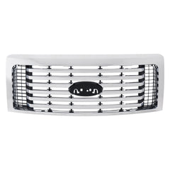 FRONT GRILLE -  FOR XLT AND XTR MODELS -  CHROME BILLET STYLE [6 NARROW - FO1200531 for Ford F-150 2010-2012