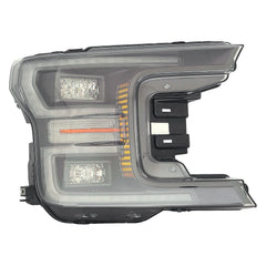 PASSENGER SIDE LED HEADLIGHT LENS AND HOUSING -  WITH BLACK BEZEL -  [FO]