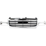 SIERRA 1500 03-06/2500 03-04 GRILLE, Chrome Shell/Black Insert, Includes 2007 Classic