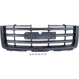 SIERRA 1500 07-13 GRILLE, Textured Black Shell and Insert, (Exc. Base/Denali Models), New Body Style
