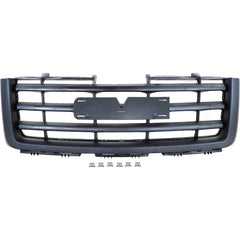 SIERRA 1500 07-13 GRILLE, Textured Black Shell and Insert, (Exc. Base/Denali Models), New Body Style