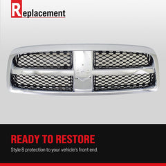 SIERRA 1500 07-13 GRILLE, Textured Black Shell and Insert, (Exc. Base/Denali Models), New Body Style