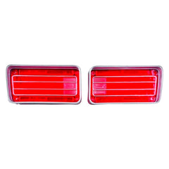 DRIVER AND PASSENGER SIDE SET OF TAIL LIGHT LENSES WITH CHROME