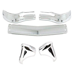 BUMPER ASSEMBLY FRONT -  CHROME -  CENTER/ENDS/GUARDS -  5-PIECE SET