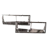 DRIVER AND PASSENGER SIDE PAIR OF CHROME HEAD LIGHT BEZELS