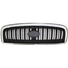SONATA 02-04 GRILLE, Chrome Shell/Painted Black Insert