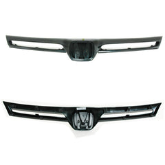 FRONT GRILLE -  EXCEPT SI MODELS -  MADE OF PLASTIC - HO1200174 for Honda Civic 2006-2008