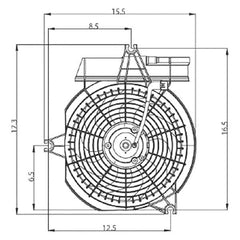 LKQ Corp - A/C Condenser Fan Assembly for Hyundai Santa Fe 2001-2002
