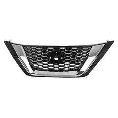 FRONT GRILLE -  PAINTED BLACK WITH CHROME MOLDING -  FITS 2022 - 2024 - NI1200310C for Nissan Murano 2019-2024
