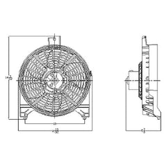 LKQ Corp - A/C Condenser Fan Assembly for Infiniti QX56 2006-2010