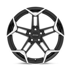 18X8 GLOSS BLACK W/ MACHINED CUT FACE 40MM Petrol Wheel