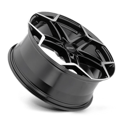 18X8 GLOSS BLACK W/ MACHINED CUT FACE 40MM Petrol Wheel