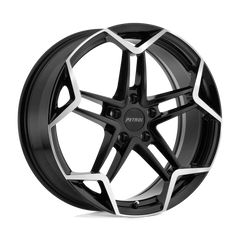 18X8 GLOSS BLACK W/ MACHINED CUT FACE 40MM Petrol Wheel