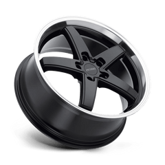 18X8 GLOSS BLACK W/ MACHINED CUT LIP 40MM Petrol Wheel