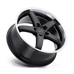 18X8 GLOSS BLACK W/ MACHINED CUT LIP 40MM Petrol Wheel