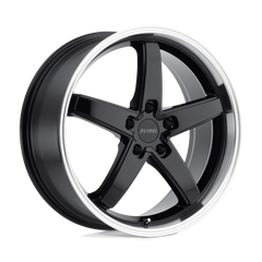 18X8 GLOSS BLACK W/ MACHINED CUT LIP 40MM Petrol Wheel