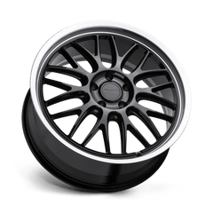 16X7 GLOSS BLACK W/ MACHINED CUT LIP 40MM Petrol Wheel