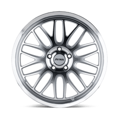 20X8.5 SILVER W/ MACHINED FACE & LIP 40MM Petrol Wheel