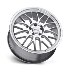 20X8.5 SILVER W/ MACHINED FACE & LIP 40MM Petrol Wheel