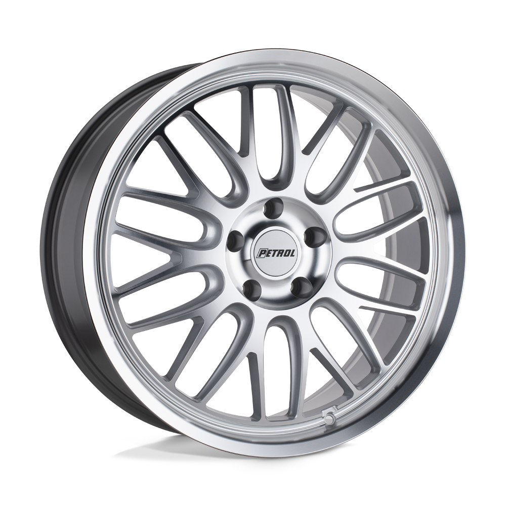 20X8.5 SILVER W/ MACHINED FACE & LIP 40MM Petrol Wheel