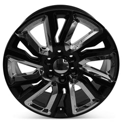 22x9 Chevrolet Silverado 1500, GMC Sierra 1500 Black With Chrome Replica Wheel 84253949, 23377419