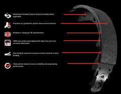 DFC® 1901-0764-00 - True-Arc Rear Drum Brake Shoes