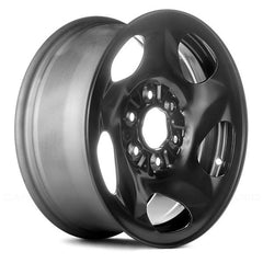 STEEL WHEEL -  16 x 7 -  UK OFFSET -  5 SLOT -  6 STUD/LUG -  5 BP -  BLACK