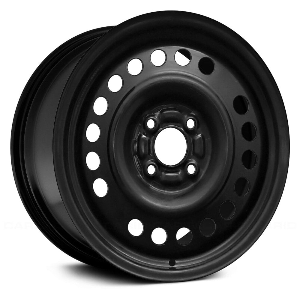 15" x 5.5" Steel Remanufactured Wheel with 4 x 100 Bolt Pattern for Nissan Versa 2012-2015 - Black