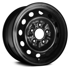 STEEL WHEEL -  14 x 6 -  UK OFFSET -  12 HOLE -  5 STUD/LUG -  4.5 BP -  BLACK
