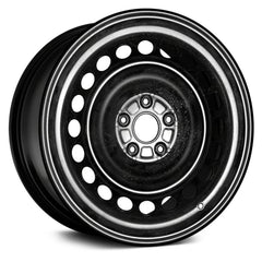 17" x 7" Steel Remanufactured Wheel with 5 x 114.3 Bolt Pattern for Toyota RAV4 2019 - Black with Machined Face