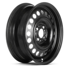 15" x 5.5" Steel Remanufactured Wheel with 4 x 100 Bolt Pattern for Nissan Versa 2012-2015 - Black