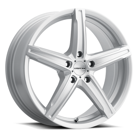 17X7 Silver wheel with bolt pattern of 5-4.5 (5-114.3)