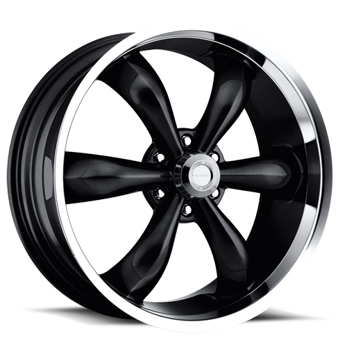 20X8.5 Gloss Black Machined Lip wheel with bolt pattern of 5-5 (5-127)