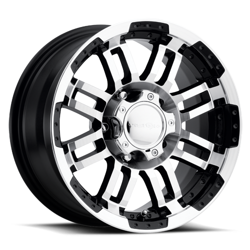 16X8 Gloss Black Machined Face wheel with bolt pattern of 5-5.5 (5-139.7)