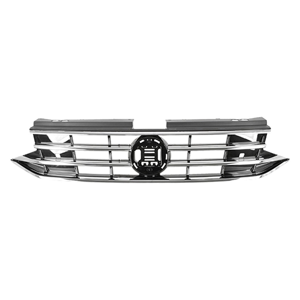 FRONT GRILLE -  EXCEPT R-LINE -  PAINTED BLACK WITH CHROME MOLDING -  MADE