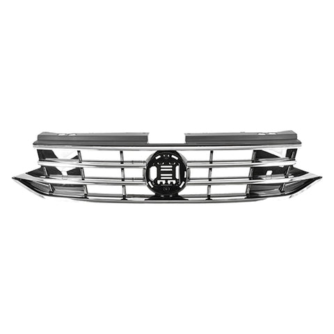 FRONT GRILLE -  EXCEPT R-LINE -  PAINTED BLACK WITH CHROME MOLDING -  MADE