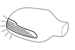 PASSENGER SIDE POWER DOOR MIRROR -  US BUILT SEL -  WITH BLIND SPOT