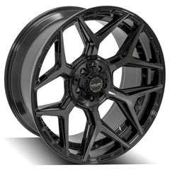 22x10 5x5" & 5x5.5" Gloss Black with Brushed Face & Tinted Clear for Dodge Ram 1500 1994-2010-2
