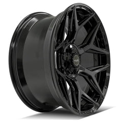 22x10 5x5" & 5x5.5" Gloss Black with Brushed Face & Tinted Clear for Dodge Ram 1500 1994-2010-3