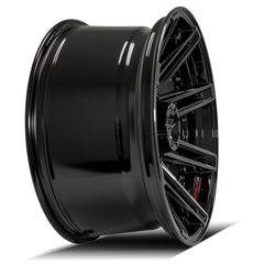 20x10 6x135mm & 6x5.5" Gloss Black with Brushed Face & Tinted Clear for Ford Expedition 2003-2023-34