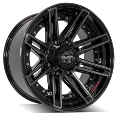 20x10 8x170mm Gloss Black with Brushed Face & Tinted Clear for Ford Excursion 2000-2005-35
