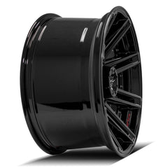 20x10 8x170mm Gloss Black with Brushed Face & Tinted Clear for Ford Excursion 2000-2005-39