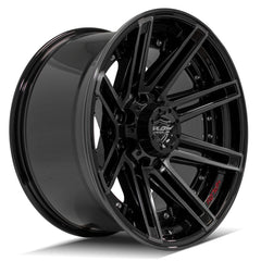 20x10 8x180mm Gloss Black with Brushed Face & Tinted Clear for Chevrolet Silverado 2500 HD 2011-2023-43