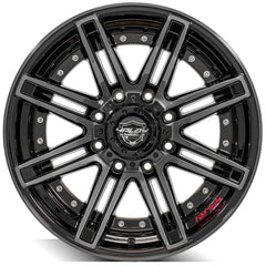 20x10 8x6.5" Gloss Black with Brushed Face & Tinted Clear for Chevrolet Avalanche 2500 2002-2007-46