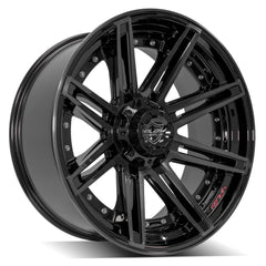 22x10 5x5" & 5x5.5" Gloss Black with Brushed Face & Tinted Clear for Dodge Ram 1500 1994-2010-10